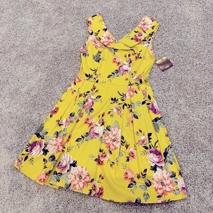 Yellow floral dress